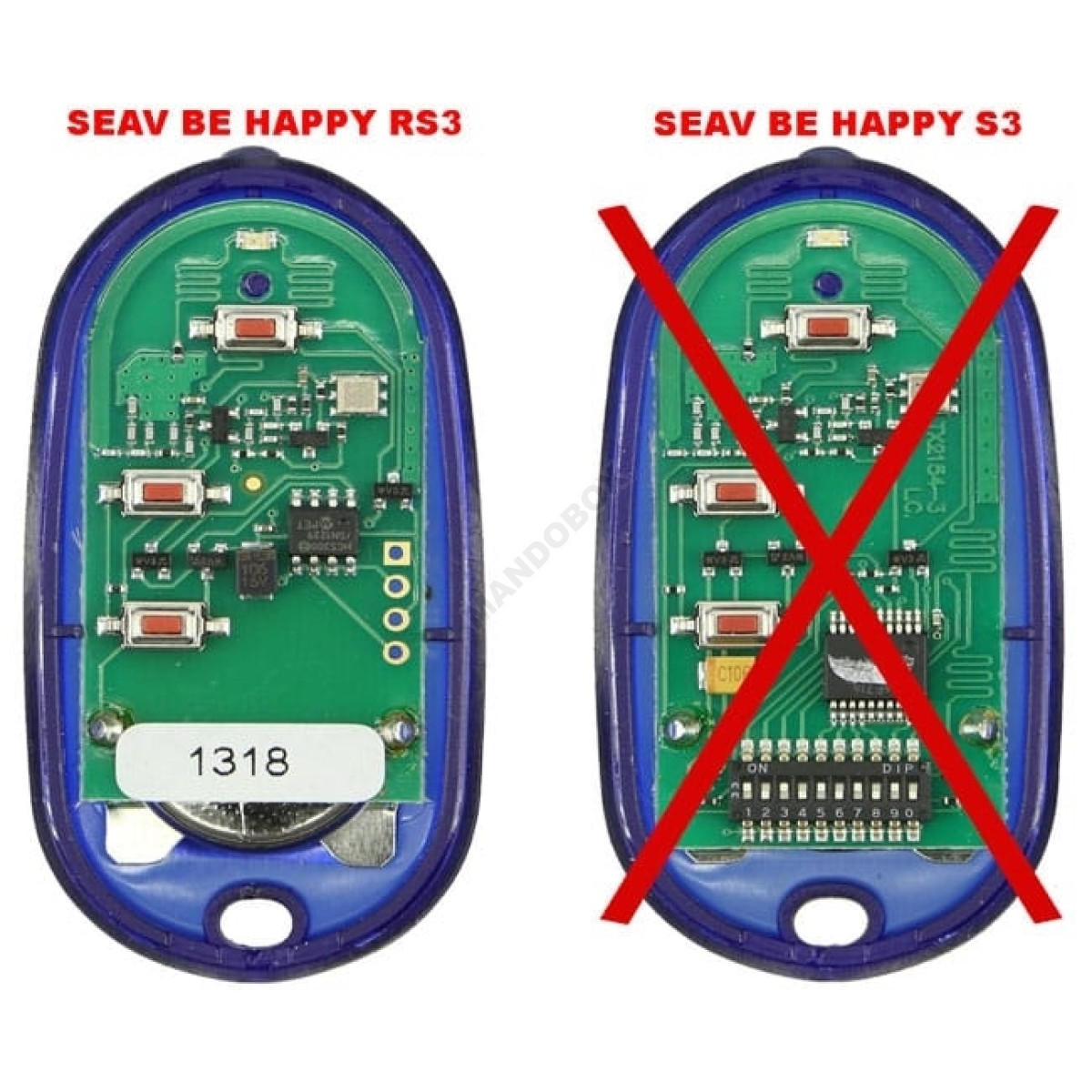 Télécommande SEAV Be-Happy-RS3 bleu – Image 2